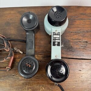 Vintage ITT Bell System Telephone Lineman Test Handset Lot 2 Rotary Dial Buttset